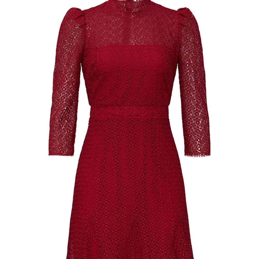 Elegant Red Lace Dress
